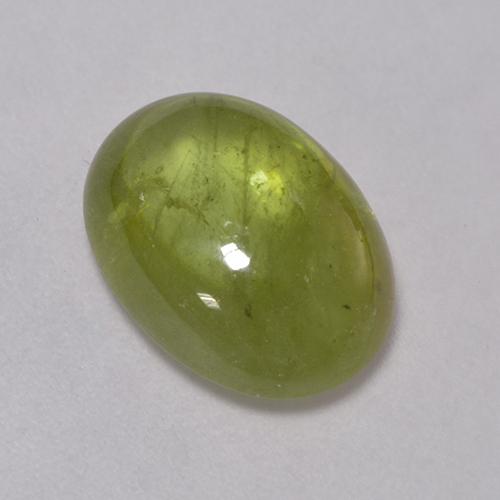 Esfena Amarillo limón natural de 6.29 ct, Corte Óvalo, Transparente