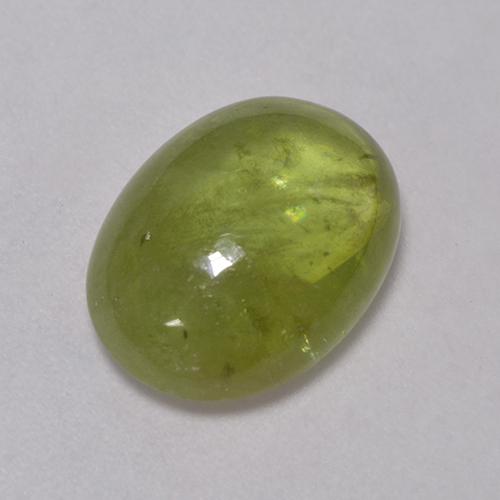 Esfena Amarillo limón natural de 6.29 ct, Corte Óvalo, Transparente