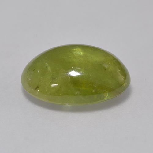 Esfena Amarillo limón natural de 6.29 ct, Corte Óvalo, Transparente