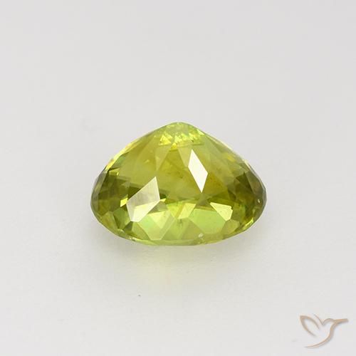 esfena Amarillo medio natural de 1.28 ct, Ovalada, VS-SI