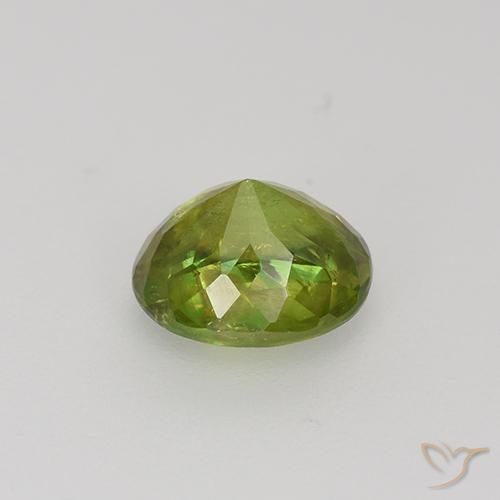 esfena Verde bosque natural de 1.19 ct, Ovalada, VS-SI