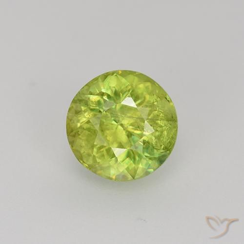 1.19ct Natural Amarillo claro esfena, Redondo, VS-SI