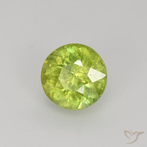 esfena Amarillo claro natural de 1.19 ct, Redondo, VS-SI