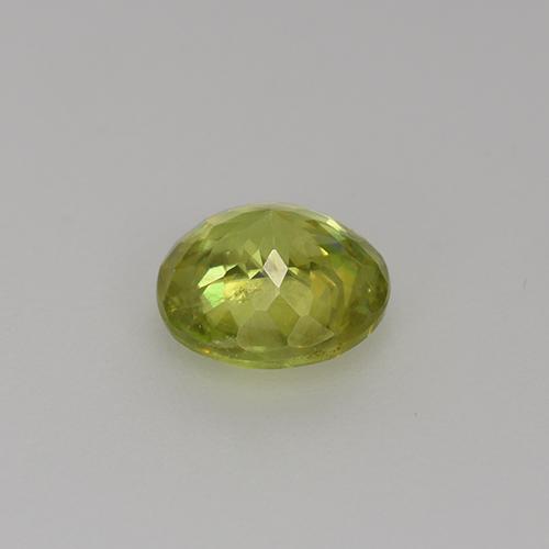 Esfena amarillo natural de 0,96 ct, corte redondo, VS-SI