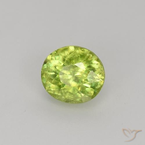 esfena Amarillo claro natural de 1.00 ct, Ovalada, VS-SI