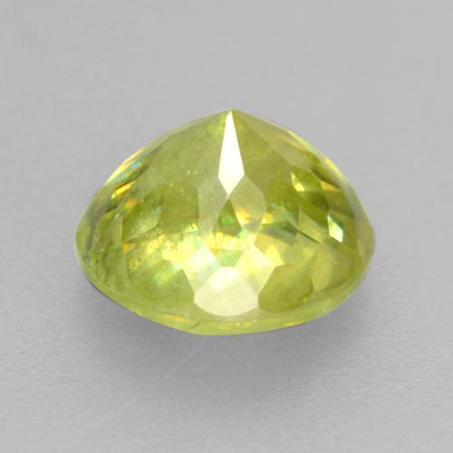 Esfena amarillo natural de 1,23 ct, corte redondo, VS-SI
