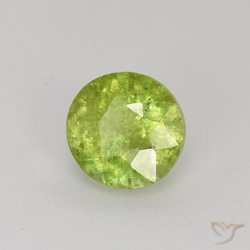 Esfena Amarillo limón claro natural de 1.06 ct, Corte Redondo, VS-SI