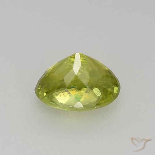 esfena Amarillo limón natural de 1.18 ct, Ovalada, VS-SI