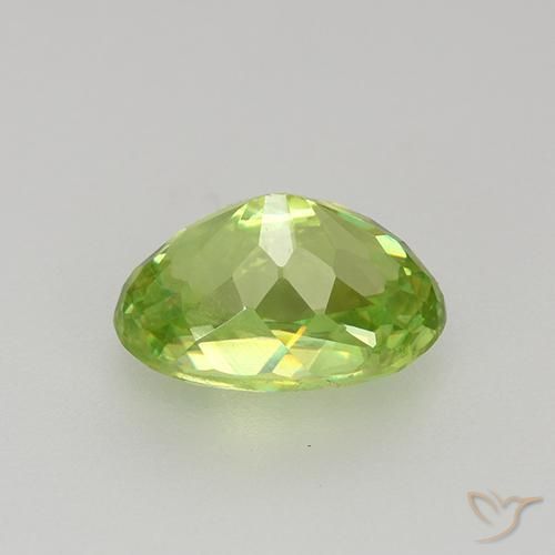 Esfena verde natural de 1,34 ct, corte óvalo, VS-SI