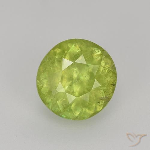 1.32ct Natural Amarillo claro esfena, Redondo, VS-SI