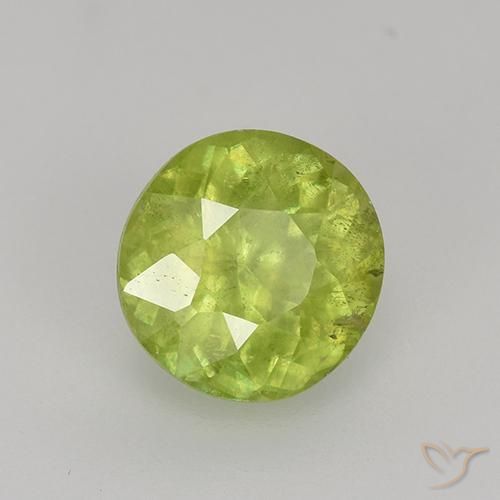 esfena Amarillo claro natural de 1.32 ct, Redondo, VS-SI