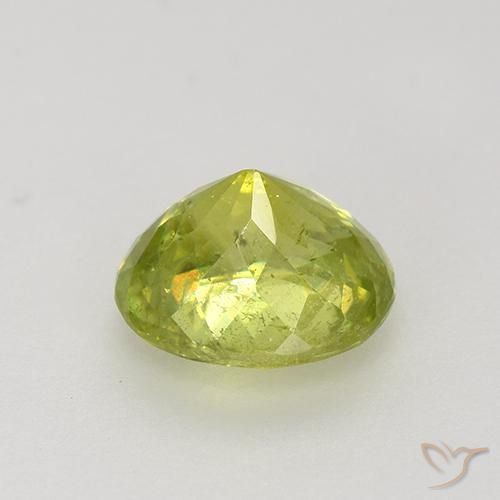 esfena Amarillo medio natural de 1.12 ct, Ovalada, VS-SI