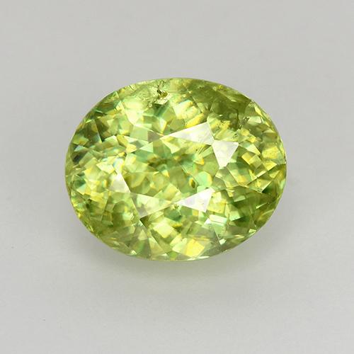 Esfena amarillo natural de 1,68 ct, corte óvalo, VS-SI
