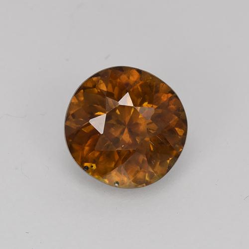 Esfena marrón natural de 1,09 ct, corte redondo, VS-SI