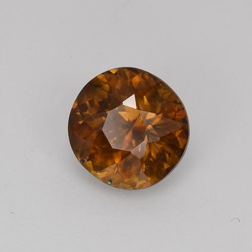 Esfena marrón natural de 1,09 ct, corte redondo, VS-SI