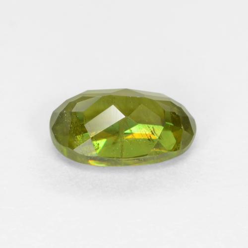 Esfena Verde medio natural de 0.58 ct, Corte Óvalo, VS-SI