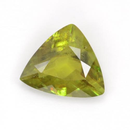 Esfena verde natural de 0,46 ct, trillón, VS-SI