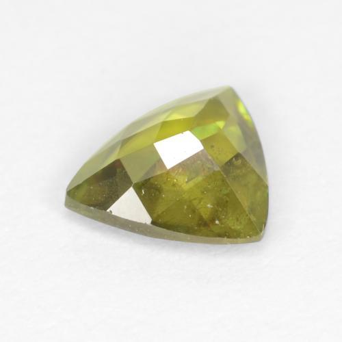 Esfena verde natural de 0,46 ct, trillón, VS-SI