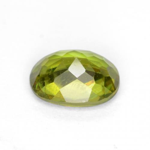 Esfena verde natural de 0,56 ct, corte óvalo, VS-SI