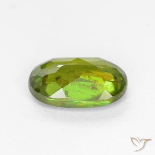 esfena Verde bosque natural de 0.65 ct, Ovalada, VS-SI