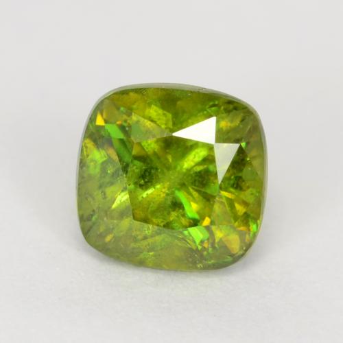 Esfena Verde bosque natural de 0.80 ct, Corte Cojín, SI