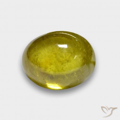 3.44ct Natural Amarillo claro esfena, Ovalada, Translúcido
