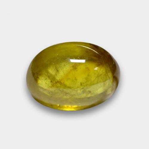 Esfena Amarillo otoño natural de 4.18 ct, Corte Óvalo, Translúcido