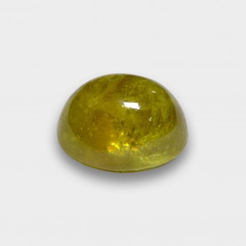 Esfena Amarillo piña natural de 2.92 ct, Corte Óvalo, Translúcido