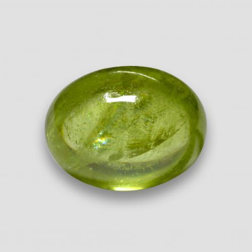 Esfena Verde medio natural de 2.64 ct, Corte Óvalo, Transparente