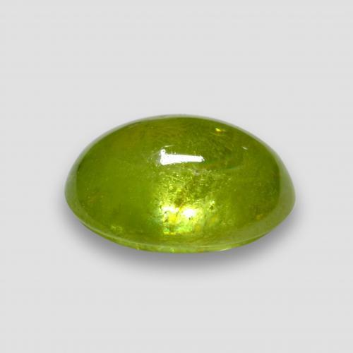 Esfena Verde medio natural de 2.64 ct, Corte Óvalo, Transparente