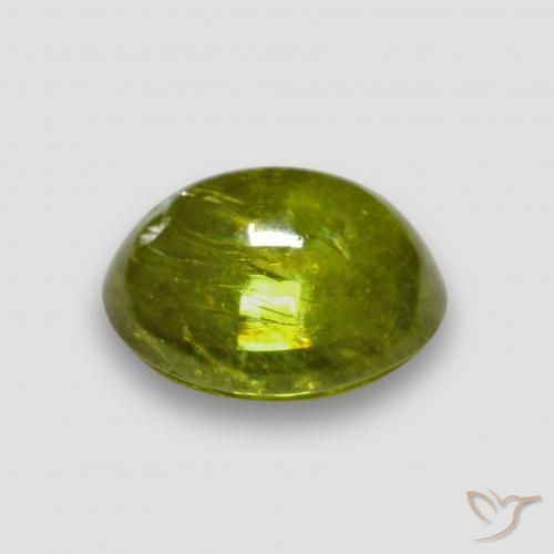 esfena Verde Oliva natural de 2.23 ct, Ovalada, Transparente