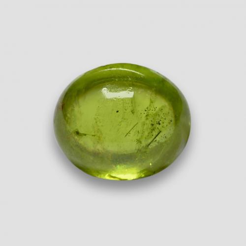 Esfena verde natural de 2,12 ct, corte óvalo, transparente