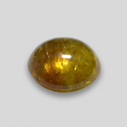 Esfena dorado natural de 2,24 ct, corte óvalo, transparente