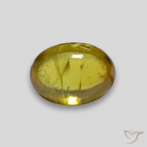 esfena Dorado medio natural de 2.13 ct, Ovalada, Transparente