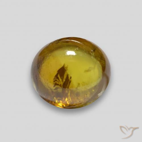 esfena Dorado natural de 2.28 ct, Ovalada, Transparente