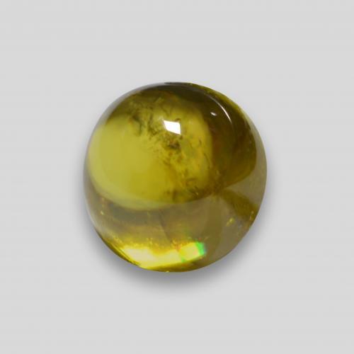 Esfena dorado natural de 1,91 ct, corte redondo, transparente