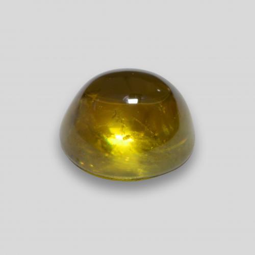 Esfena dorado natural de 1,91 ct, corte redondo, transparente