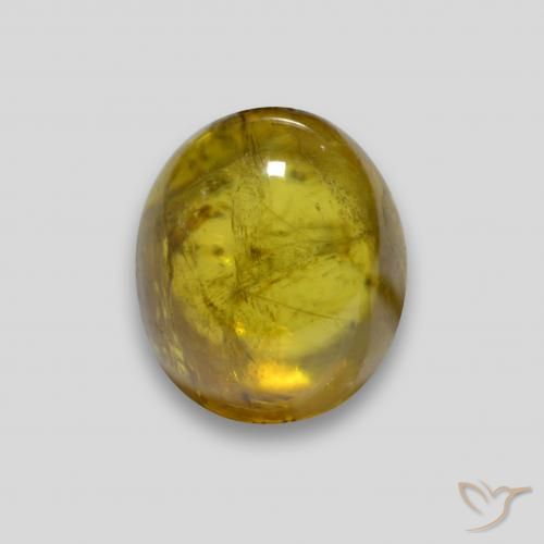 esfena Dorado natural de 2.63 ct, Ovalada, Transparente