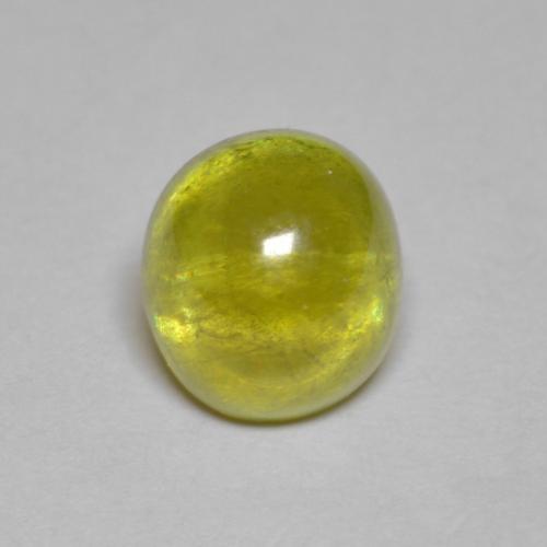 Esfena Amarillo limón natural de 2.84 ct, Corte Óvalo, Transparente