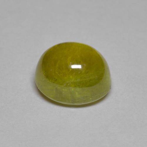 Esfena Amarillo limón natural de 2.84 ct, Corte Óvalo, Transparente
