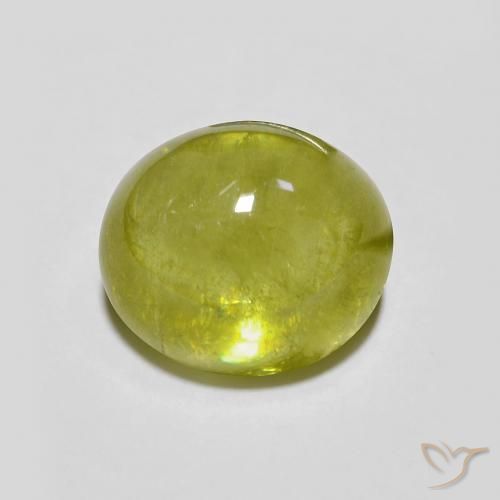 3.22ct Natural Verde claro esfena, Ovalada, Transparente