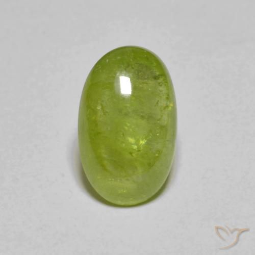 Esfena verde natural de 2,33 ct, corte óvalo, translúcido