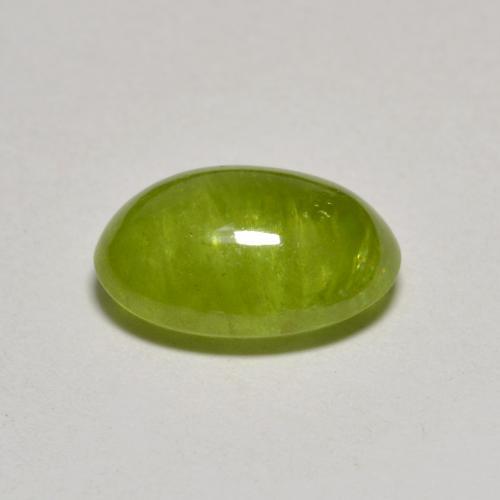 Esfena Verde Oliva natural de 3.00 ct, Corte Óvalo, Translúcido