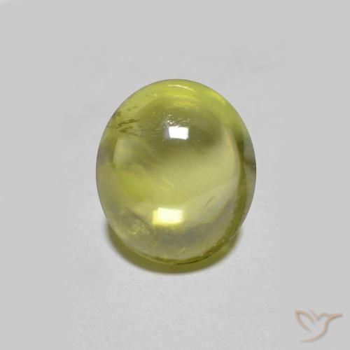 esfena Medium Light Green natural de 1.57 ct, Ovalada, Transparente