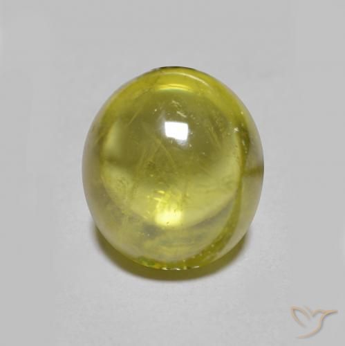 esfena Verde terroso cálido natural de 2.52 ct, Ovalada, Transparente