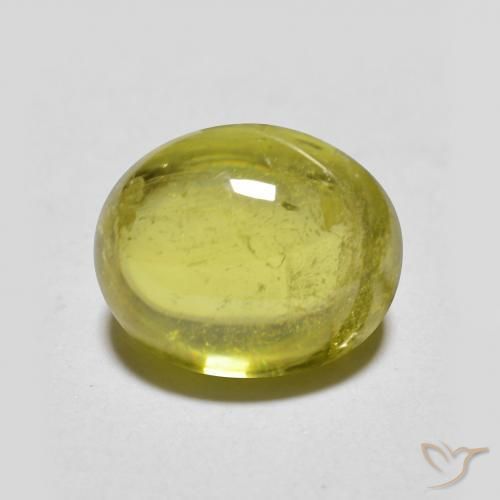 2.49ct Natural Verde terroso cálido esfena, Ovalada, Transparente