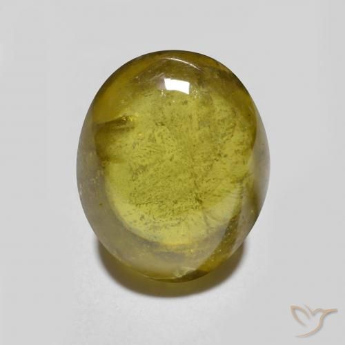 esfena Marrón dorado intenso natural de 2.59 ct, Ovalada, Translúcido