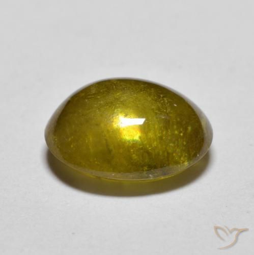 esfena Marrón dorado intenso natural de 2.59 ct, Ovalada, Translúcido