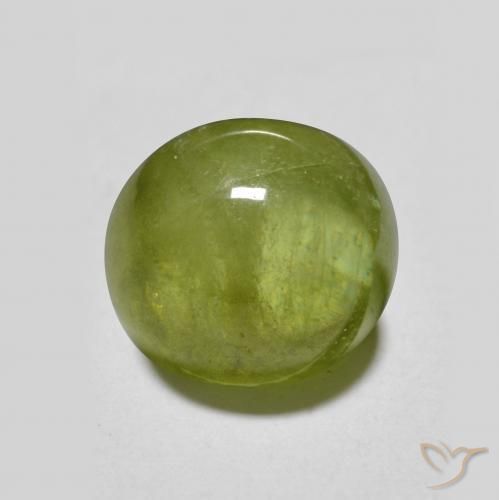 2.95ct Natural Verde vivo esfena, Ovalada, Translúcido