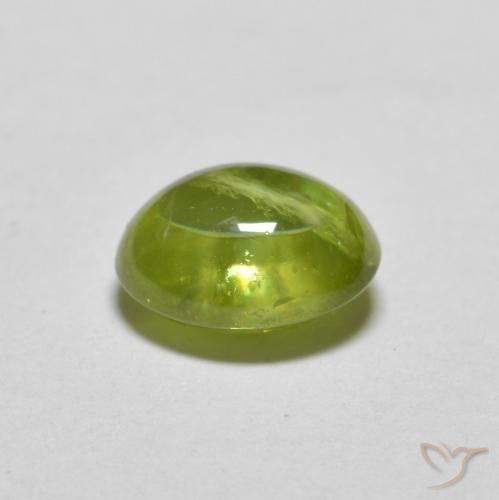 Esfena verde natural de 1,59 ct, corte óvalo, translúcido